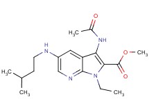 methyl 3-(acetylamino)-1-ethyl-5-[(3-methylbutyl)amino]-1H-pyrrolo[2,3-b]pyridine-2-carboxylate
