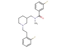 3-fluoro-N-({1-[2-(2-fluorophenyl)ethyl]-3-piperidinyl}methyl)-N-methylbenzamide