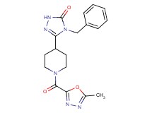 4-benzyl-5-{1-[(5-methyl-1,3,4-oxadiazol-2-yl)carbonyl]piperidin-4-yl}-2,4-dihydro-3H-1,2,4-triazol-3-one
