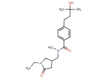N-[(1-ethyl-5-oxo-3-pyrrolidinyl)methyl]-4-(3-hydroxy-3-methylbutyl)-N-methylbenzamide