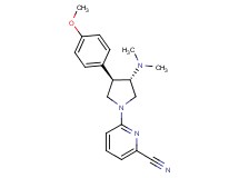 6-[(3S*,4R*)-3-(dimethylamino)-4-(4-methoxyphenyl)-1-pyrrolidinyl]-2-pyridinecarbonitrile