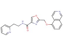 2-[(5-isoquinolinyloxy)methyl]-N-[2-(2-pyridinyl)ethyl]-1,3-oxazole-4-carboxamide