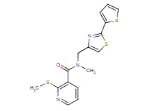 N-methyl-2-(methylthio)-N-{[2-(2-thienyl)-1,3-thiazol-4-yl]methyl}nicotinamide