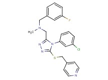 ({4-(3-chlorophenyl)-5-[(4-pyridinylmethyl)thio]-4H-1,2,4-triazol-3-yl}methyl)(3-fluorobenzyl)methylamine