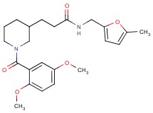 3-[1-(2,5-dimethoxybenzoyl)-3-piperidinyl]-N-[(5-methyl-2-furyl)methyl]propanamide