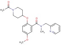 2-[(1-acetyl-4-piperidinyl)oxy]-5-methoxy-N-methyl-N-(2-pyridinylmethyl)benzamide