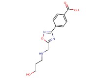 4-(5-{[(3-hydroxypropyl)amino]methyl}-1,2,4-oxadiazol-3-yl)benzoic acid