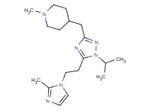 4-({1-isopropyl-5-[2-(2-methyl-1H-imidazol-1-yl)ethyl]-1H-1,2,4-triazol-3-yl}methyl)-1-methylpiperidine