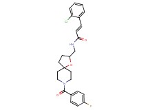 (2E)-3-(2-chlorophenyl)-N-{[8-(4-fluorobenzoyl)-1-oxa-8-azaspiro[4.5]dec-2-yl]methyl}acrylamide