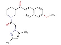 {1-[(3,5-dimethyl-1H-pyrazol-1-yl)acetyl]-3-piperidinyl}(6-methoxy-2-naphthyl)methanone