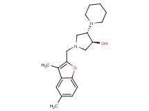 (3S*,4S*)-1-[(3,5-dimethyl-1-benzofuran-2-yl)methyl]-4-piperidin-1-ylpyrrolidin-3-ol