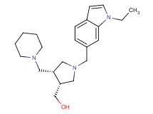 [(3R*,4R*)-1-[(1-ethyl-1H-indol-6-yl)methyl]-4-(piperidin-1-ylmethyl)pyrrolidin-3-yl]methanol