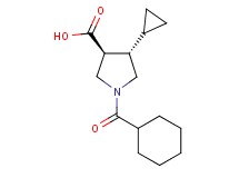 (3S*,4S*)-1-(cyclohexylcarbonyl)-4-cyclopropyl-3-pyrrolidinecarboxylic acid