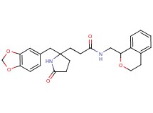3-[2-(1,3-benzodioxol-5-ylmethyl)-5-oxo-2-pyrrolidinyl]-N-(3,4-dihydro-1H-isochromen-1-ylmethyl)propanamide