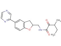 3-methyl-2-oxo-N-{[5-(2-pyrazinyl)-2,3-dihydro-1-benzofuran-2-yl]methyl}pentanamide