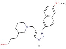 3-(1-{[3-(6-methoxy-2-naphthyl)-1H-pyrazol-4-yl]methyl}-3-piperidinyl)-1-propanol