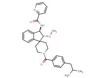 N-[(2R*,3R*)-1'-(4-isobutylbenzoyl)-2-methoxy-2,3-dihydrospiro[indene-1,4'-piperidin]-3-yl]-2-pyridinecarboxamide