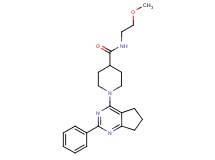 N-(2-methoxyethyl)-1-(2-phenyl-6,7-dihydro-5H-cyclopenta[d]pyrimidin-4-yl)-4-piperidinecarboxamide