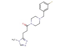 1-(3-fluorobenzyl)-4-[3-(4-methyl-4H-1,2,4-triazol-3-yl)propanoyl]piperazine