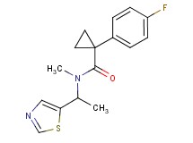 1-(4-fluorophenyl)-N-methyl-N-[1-(1,3-thiazol-5-yl)ethyl]cyclopropanecarboxamide