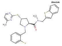(4R)-N-(1-benzothien-2-ylmethyl)-1-(2-fluorobenzyl)-N-methyl-4-[(4-methyl-2-pyrimidinyl)thio]-L-prolinamide