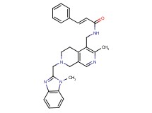 (2E)-N-({3-methyl-7-[(1-methyl-1H-benzimidazol-2-yl)methyl]-5,6,7,8-tetrahydro-2,7-naphthyridin-4-yl}methyl)-3-phenylacrylamide