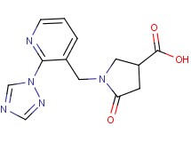5-oxo-1-{[2-(1H-1,2,4-triazol-1-yl)pyridin-3-yl]methyl}pyrrolidine-3-carboxylic acid