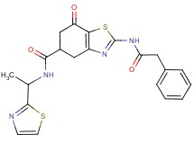 7-oxo-2-[(phenylacetyl)amino]-N-[1-(1,3-thiazol-2-yl)ethyl]-4,5,6,7-tetrahydro-1,3-benzothiazole-5-carboxamide