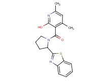 3-{[2-(1,3-benzothiazol-2-yl)-1-pyrrolidinyl]carbonyl}-4,6-dimethyl-2-pyridinol