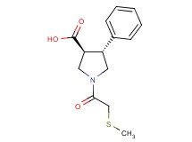 (3S*,4R*)-1-[(methylthio)acetyl]-4-phenyl-3-pyrrolidinecarboxylic acid