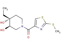 (3R*,4R*)-4-ethyl-1-{[2-(methylthio)-1,3-thiazol-4-yl]carbonyl}piperidine-3,4-diol