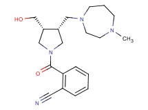 2-({(3R*,4R*)-3-(hydroxymethyl)-4-[(4-methyl-1,4-diazepan-1-yl)methyl]-1-pyrrolidinyl}carbonyl)benzonitrile