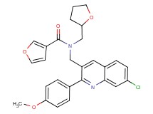 N-{[7-chloro-2-(4-methoxyphenyl)-3-quinolinyl]methyl}-N-(tetrahydro-2-furanylmethyl)-3-furamide