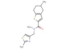 N,5-dimethyl-N-[(2-methyl-1,3-thiazol-4-yl)methyl]-4,5,6,7-tetrahydro-1-benzothiophene-2-carboxamide