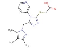 ({4-pyridin-3-yl-5-[(3,4,5-trimethyl-1H-pyrazol-1-yl)methyl]-4H-1,2,4-triazol-3-yl}thio)acetic acid
