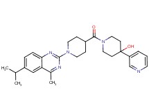 1-{[1-(6-isopropyl-4-methyl-2-quinazolinyl)-4-piperidinyl]carbonyl}-4-(3-pyridinyl)-4-piperidinol