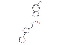 6-methyl-N-{[5-(tetrahydro-2-furanyl)-1,2,4-oxadiazol-3-yl]methyl}imidazo[1,2-a]pyridine-2-carboxamide