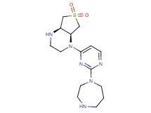 rel-(4aR,7aS)-1-[2-(1,4-diazepan-1-yl)-4-pyrimidinyl]octahydrothieno[3,4-b]pyrazine 6,6-dioxide dihydrochloride