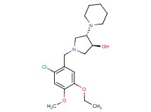 (3S*,4S*)-1-(2-chloro-5-ethoxy-4-methoxybenzyl)-4-piperidin-1-ylpyrrolidin-3-ol