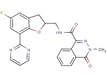 N-{[5-fluoro-7-(2-pyrimidinyl)-2,3-dihydro-1-benzofuran-2-yl]methyl}-3-methyl-4-oxo-3,4-dihydro-1-phthalazinecarboxamide