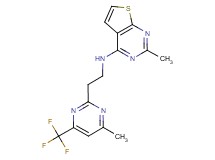 2-methyl-N-{2-[4-methyl-6-(trifluoromethyl)pyrimidin-2-yl]ethyl}thieno[2,3-d]pyrimidin-4-amine