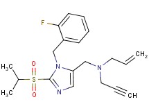N-{[1-(2-fluorobenzyl)-2-(isopropylsulfonyl)-1H-imidazol-5-yl]methyl}-N-2-propyn-1-yl-2-propen-1-amine