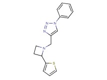 1-phenyl-4-{[2-(2-thienyl)-1-azetidinyl]methyl}-1H-1,2,3-triazole