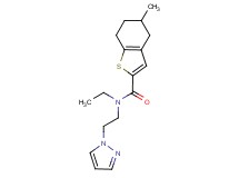 N-ethyl-5-methyl-N-[2-(1H-pyrazol-1-yl)ethyl]-4,5,6,7-tetrahydro-1-benzothiophene-2-carboxamide