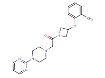 2-(4-{2-[3-(2-methylphenoxy)-1-azetidinyl]-2-oxoethyl}-1-piperazinyl)pyrimidine