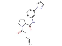 1-(4-pentenoyl)-N-[3-(1H-pyrazol-1-yl)phenyl]prolinamide