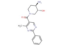 (3R*,4R*)-4-amino-1-[(4-methyl-2-phenylpyrimidin-5-yl)carbonyl]piperidin-3-ol