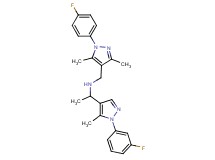 N-{[1-(4-fluorophenyl)-3,5-dimethyl-1H-pyrazol-4-yl]methyl}-1-[1-(3-fluorophenyl)-5-methyl-1H-pyrazol-4-yl]ethanamine