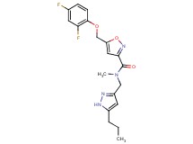 5-[(2,4-difluorophenoxy)methyl]-N-methyl-N-[(5-propyl-1H-pyrazol-3-yl)methyl]-3-isoxazolecarboxamide