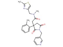 N-methyl-2-[3-(2-methylphenyl)-2,5-dioxo-1-(3-pyridinylmethyl)-3-pyrrolidinyl]-N-[(2-methyl-1,3-thiazol-4-yl)methyl]acetamide